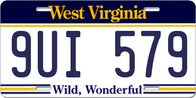 WV license plate 9UI579