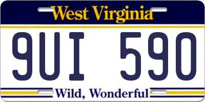 WV license plate 9UI590
