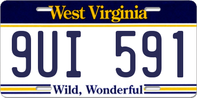 WV license plate 9UI591