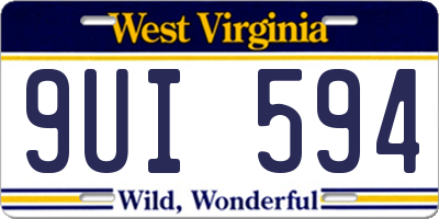 WV license plate 9UI594