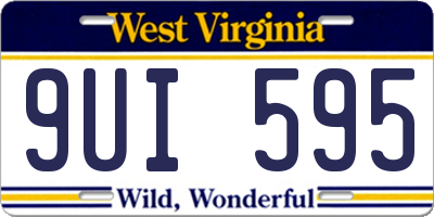 WV license plate 9UI595