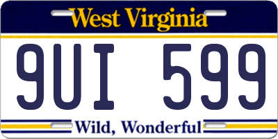 WV license plate 9UI599