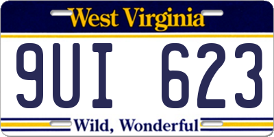 WV license plate 9UI623