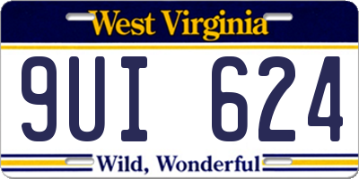WV license plate 9UI624