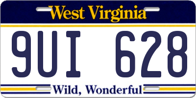 WV license plate 9UI628