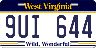 WV license plate 9UI644