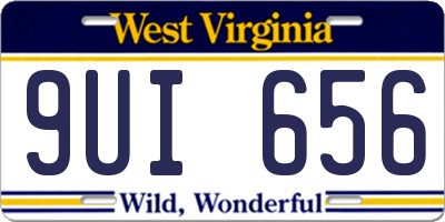 WV license plate 9UI656