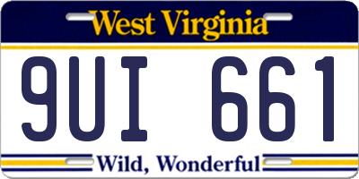 WV license plate 9UI661