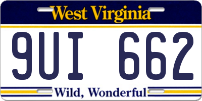 WV license plate 9UI662