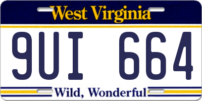 WV license plate 9UI664