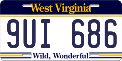 WV license plate 9UI686