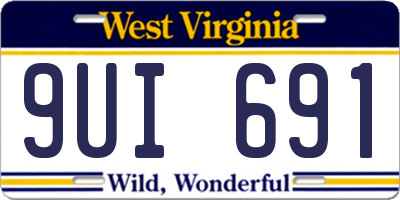 WV license plate 9UI691