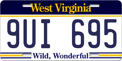 WV license plate 9UI695