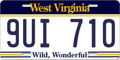WV license plate 9UI710