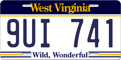 WV license plate 9UI741