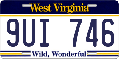 WV license plate 9UI746