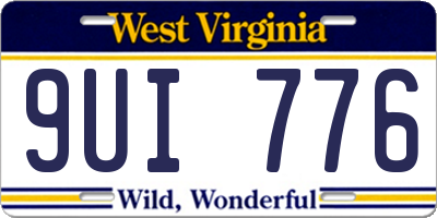 WV license plate 9UI776