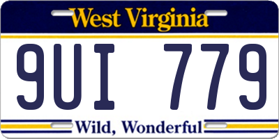 WV license plate 9UI779
