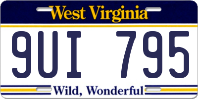 WV license plate 9UI795
