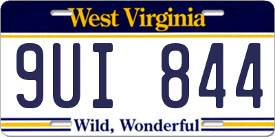 WV license plate 9UI844