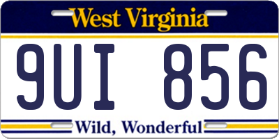 WV license plate 9UI856