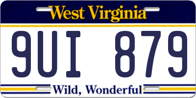 WV license plate 9UI879