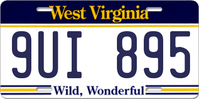 WV license plate 9UI895