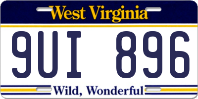 WV license plate 9UI896