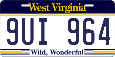 WV license plate 9UI964