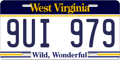 WV license plate 9UI979