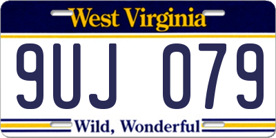 WV license plate 9UJ079