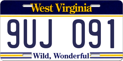 WV license plate 9UJ091