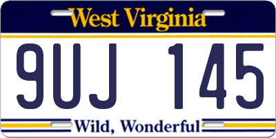 WV license plate 9UJ145
