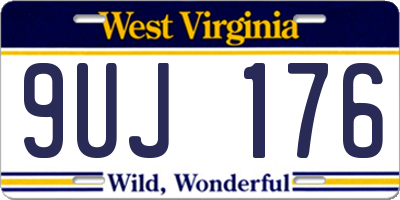 WV license plate 9UJ176