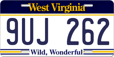 WV license plate 9UJ262