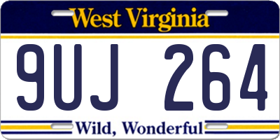 WV license plate 9UJ264