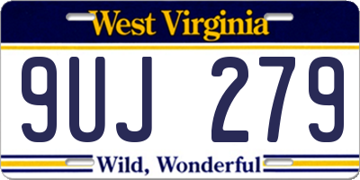 WV license plate 9UJ279