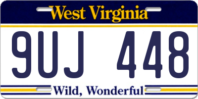 WV license plate 9UJ448