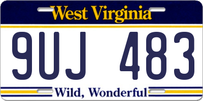WV license plate 9UJ483