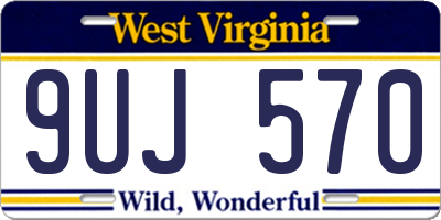 WV license plate 9UJ570