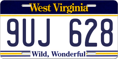 WV license plate 9UJ628