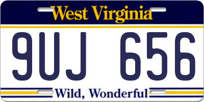 WV license plate 9UJ656