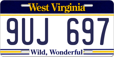 WV license plate 9UJ697