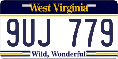 WV license plate 9UJ779