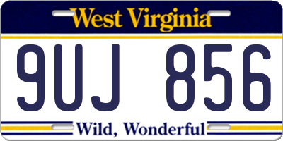 WV license plate 9UJ856