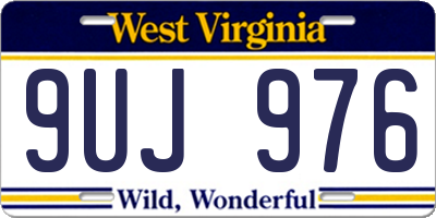 WV license plate 9UJ976