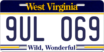 WV license plate 9UL069