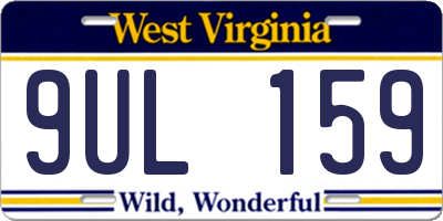WV license plate 9UL159