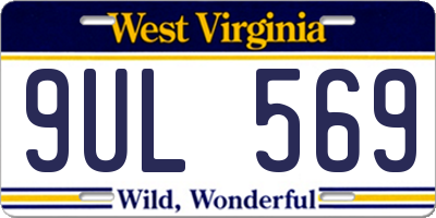 WV license plate 9UL569
