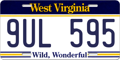 WV license plate 9UL595